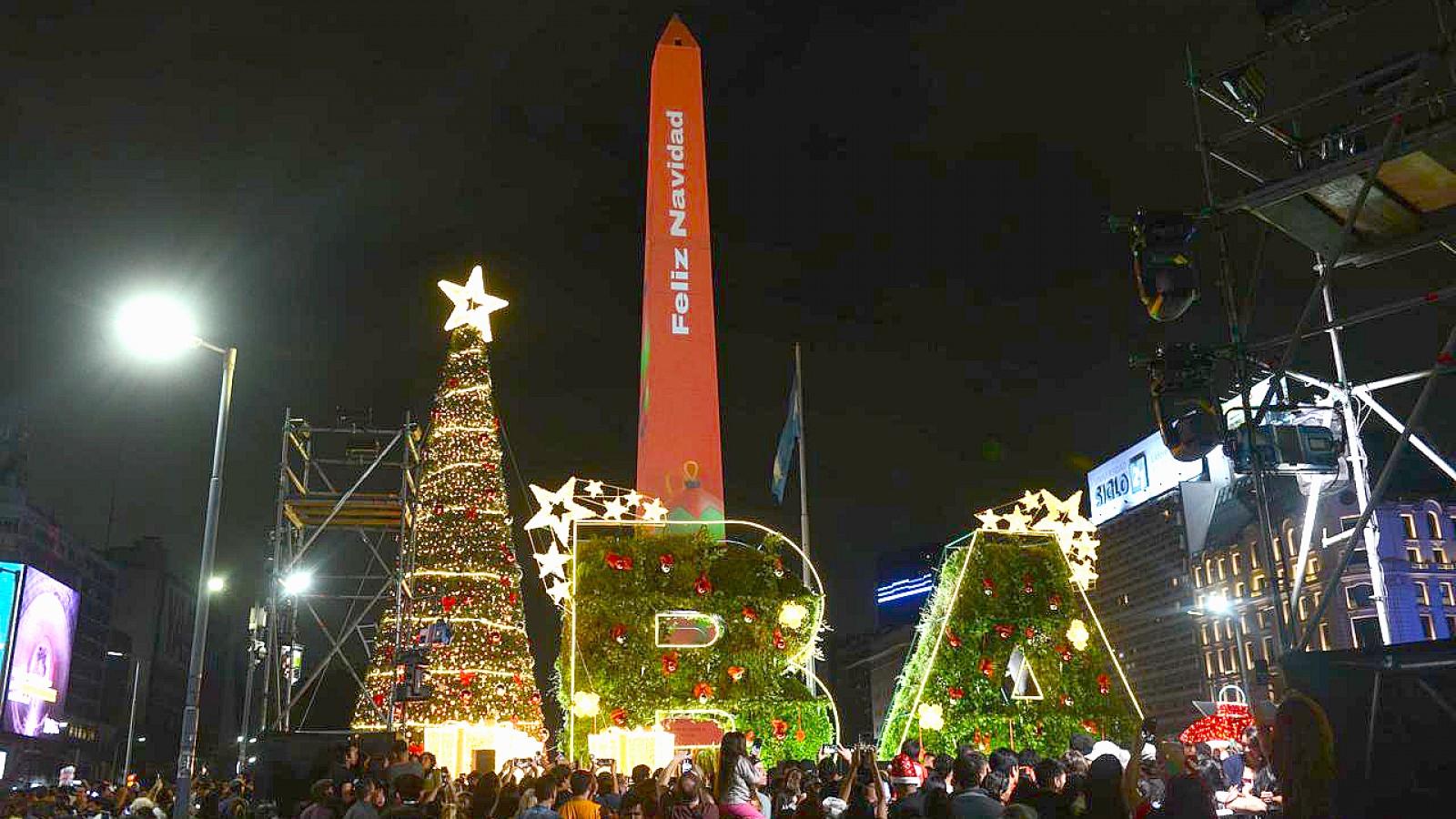 Nochebuena: dónde ver árboles de Navidad en Buenos Aires