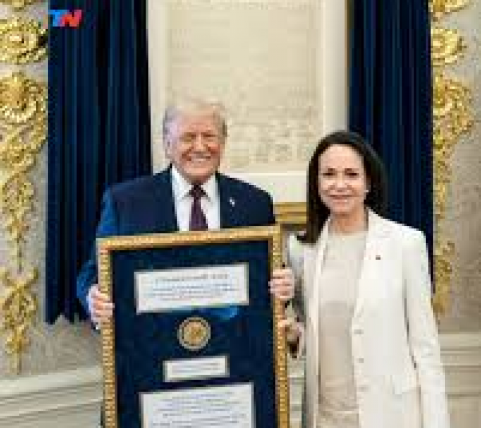 Comité Nobel aclara: medalla entregada a Trump no lo convierte en laureado
