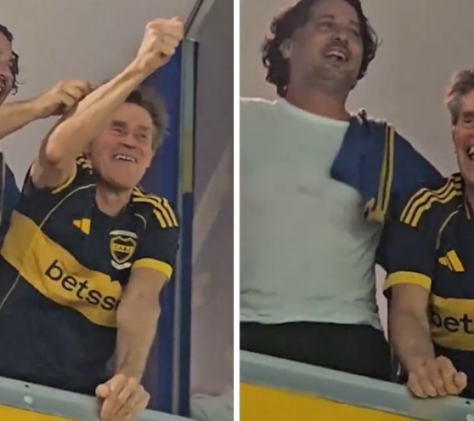 Willem Dafoe visitó La Bombonera y la hinchada de Boca le dedicó un canto