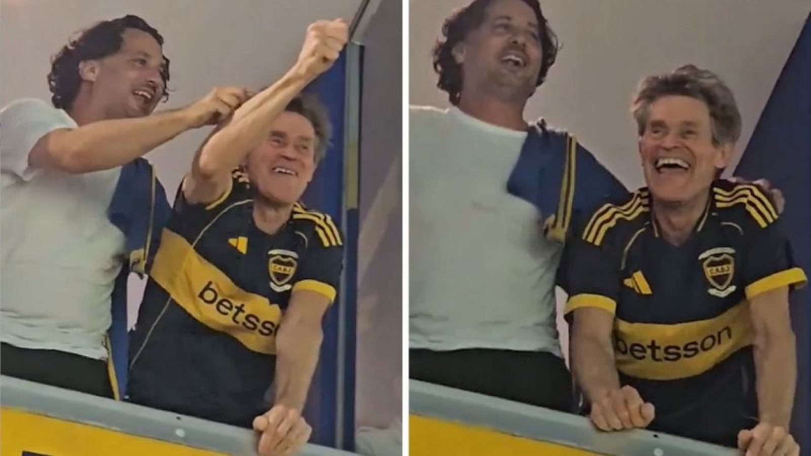 Willem Dafoe visitó La Bombonera y la hinchada de Boca le dedicó un canto