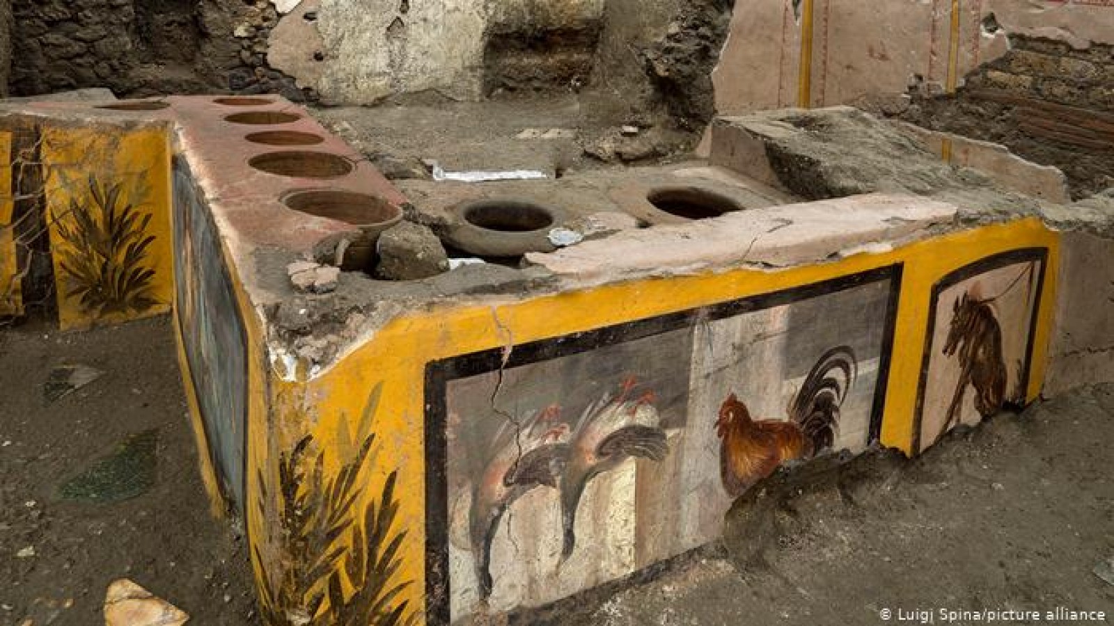 Descubren un antiguo puesto de "comida rápida" en Pompeya