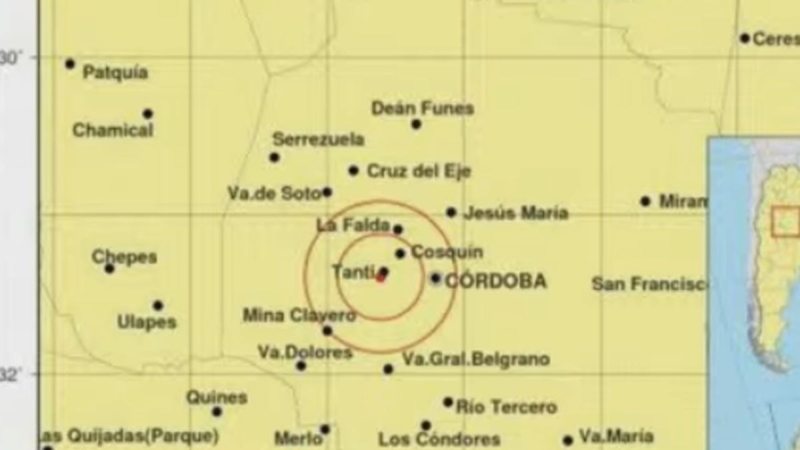 Un sismo de 4,4 grados sacudió Córdoba durante la madrugada