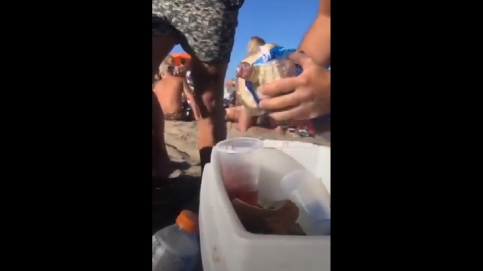 Un grupo de jóvenes camufló una botella en un paquete de pan lactal para ingresar alcohol a una playa