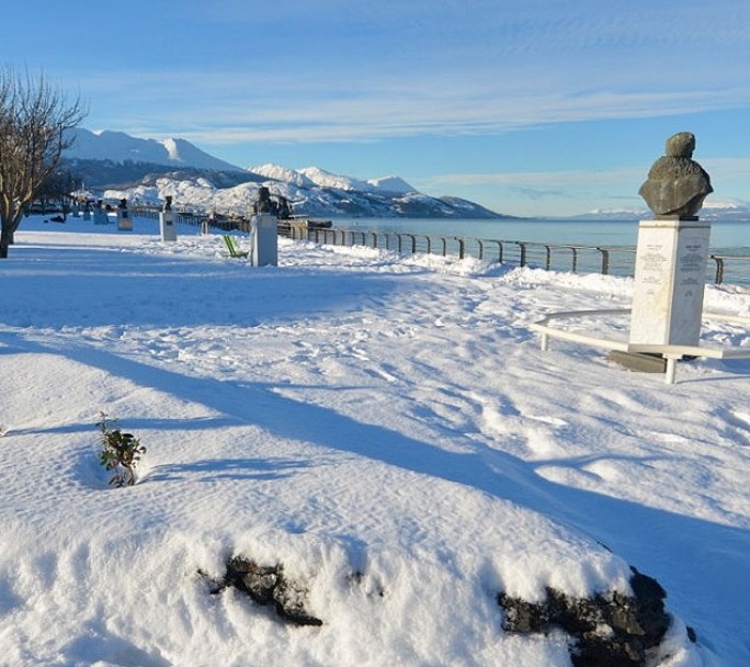 Ushuaia registró su primera nevada importante en lo que va del año
