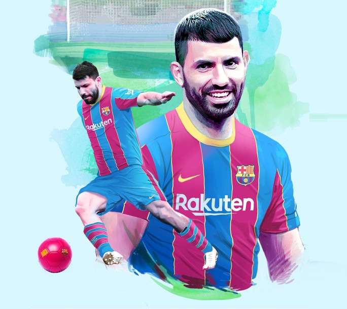 El "Kun" Agüero ya es nuevo jugador del Barcelona