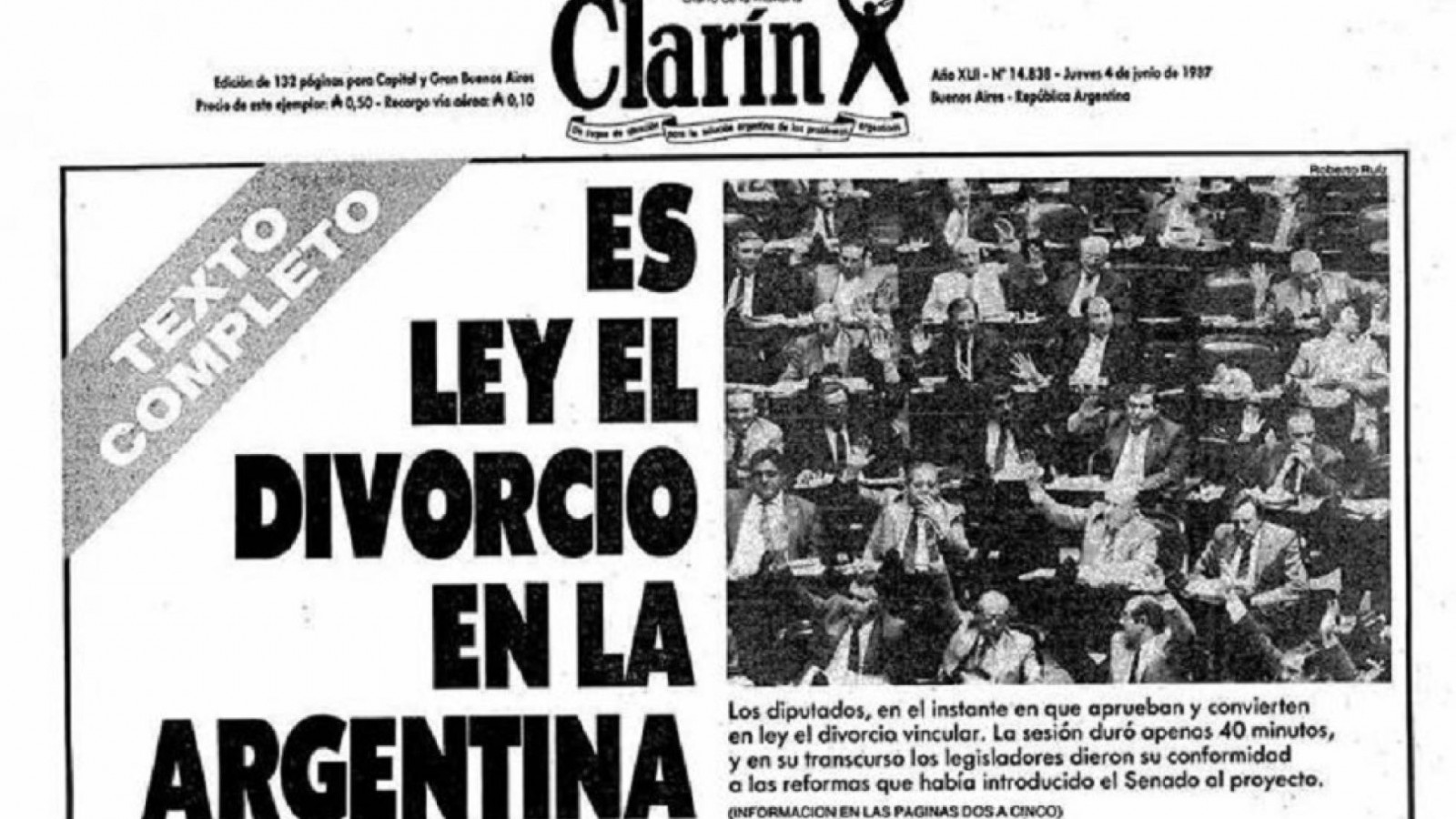 Cumple 34 años la ley de divorcio en la Argentina, una norma considerada "de avanzada"