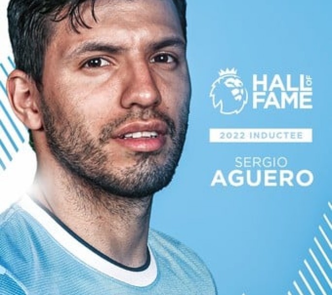 Eligieron al "Kun" Agüero para ingresar al Salón de la Fama de la Premier League