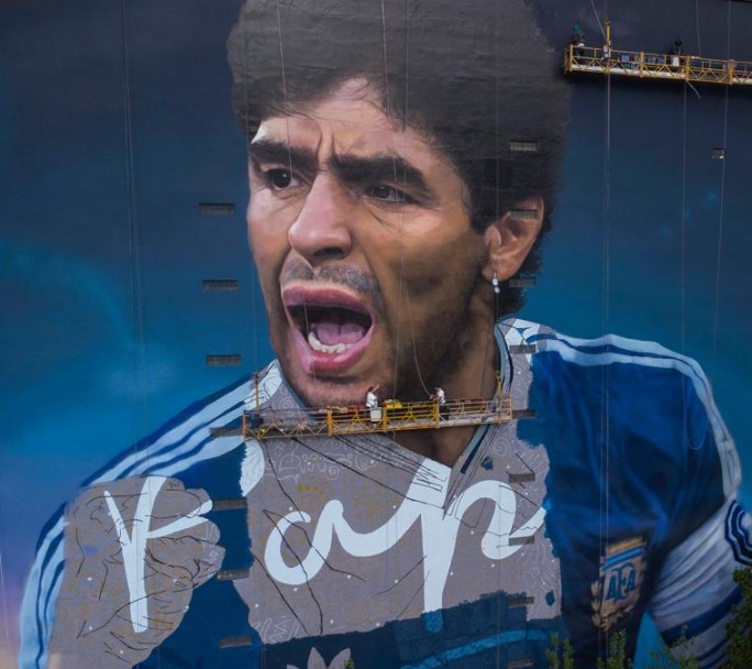 En constitución se realizará el mural más grande del mundo y será de Diego Maradona