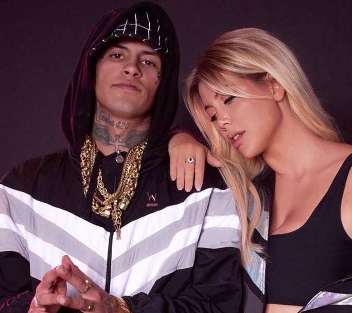 L-Gante presentó su video clip con Wanda Nara