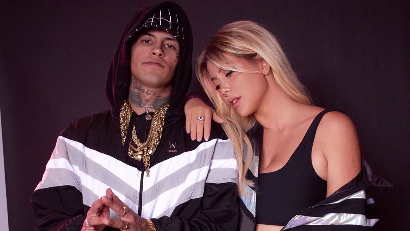 L-Gante presentó su video clip con Wanda Nara