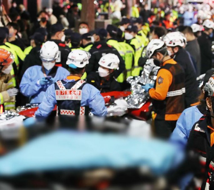 Estampida en una fiesta de Halloween