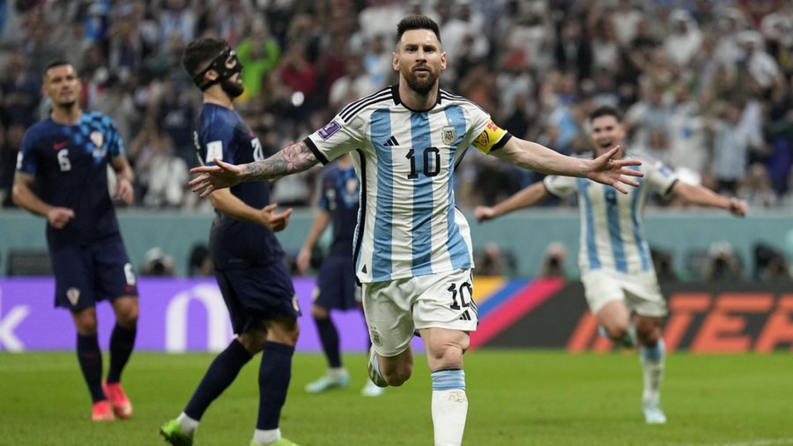 Lionel Messi celebró haber alcanzado la final del Mundial de Qatar 2022
