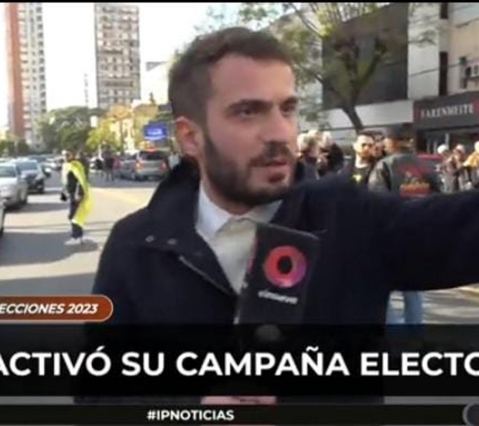 En la caravana de Milei le robaron a un cronista mientras estaba al aire