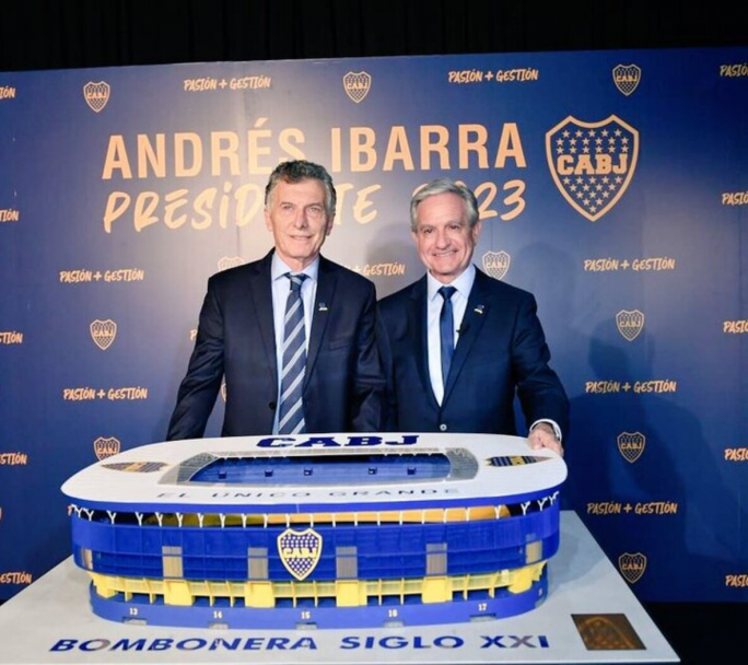 Ibarra y Macri presentaron un proyecto de un nuevo estadio para Boca Juniors