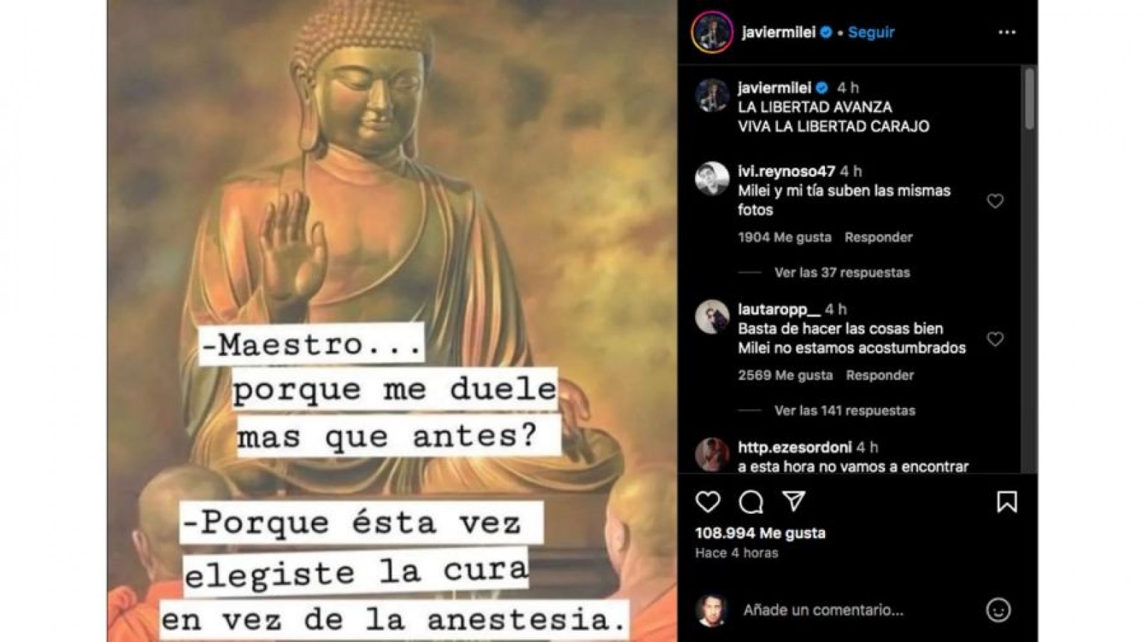 El posteo de Milei con el que explica sus primeras medidas económicas