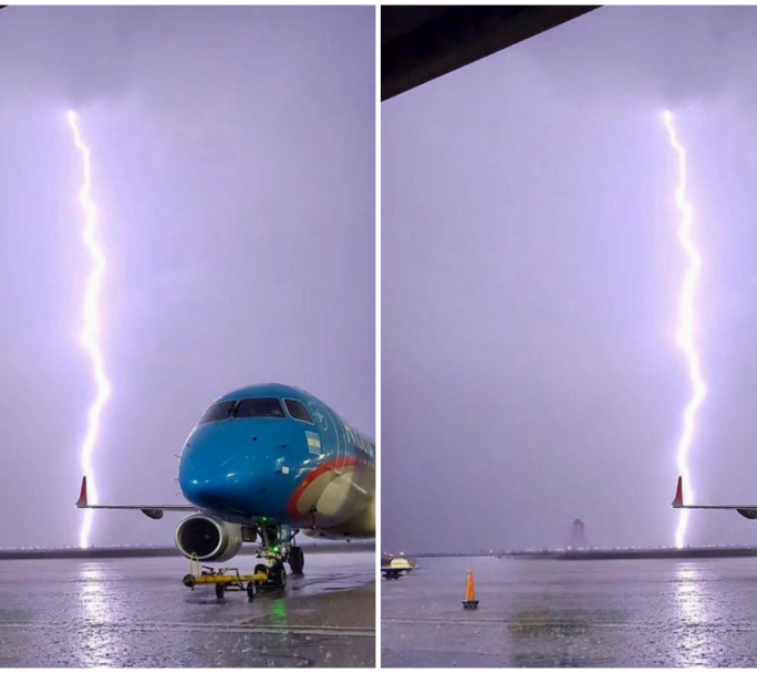 Intensa actividad eléctrica en Ezeiza y  Aeroparque