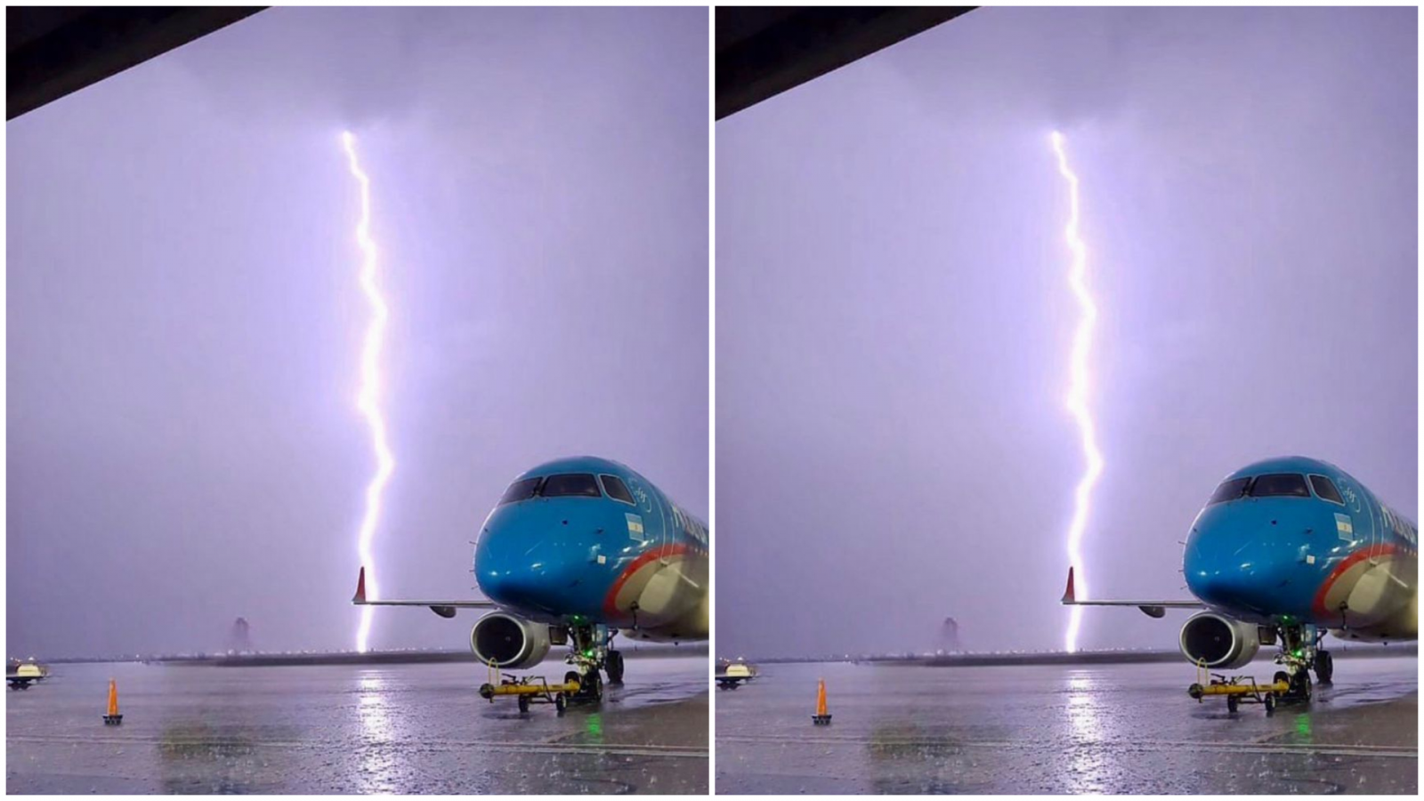 Intensa actividad eléctrica en Ezeiza y  Aeroparque