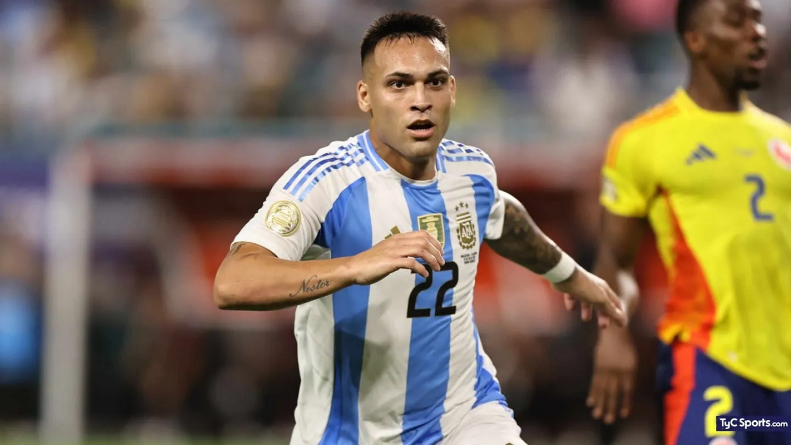 Lautaro Martínez fue la figura en la victoria de Argentina ante Colombia en la final de la Copa América