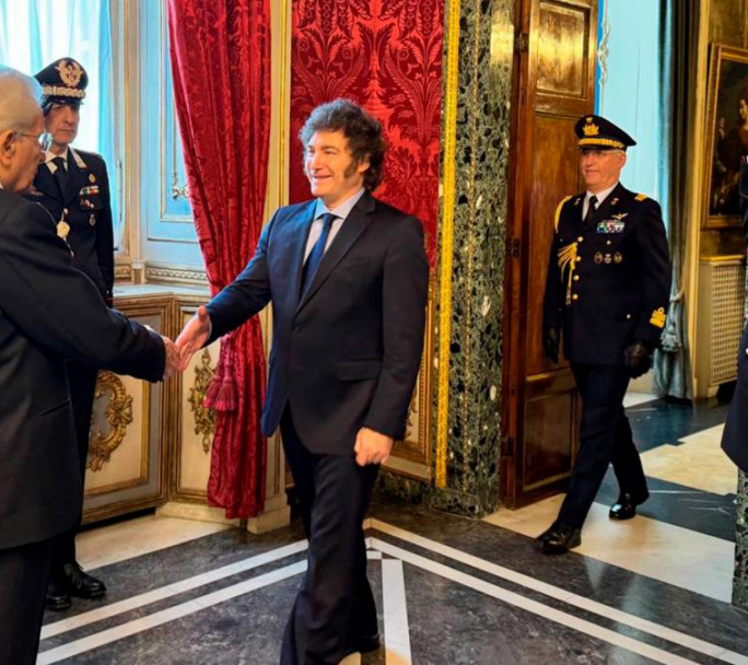El Canciller Italiano visitó a Milei en la Casa Rosada
