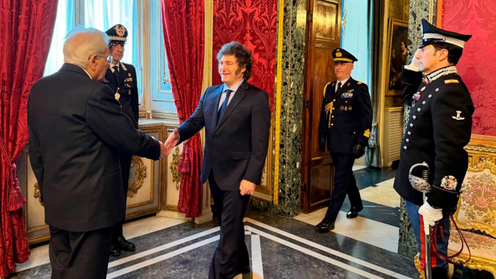 El Canciller Italiano visitó a Milei en la Casa Rosada