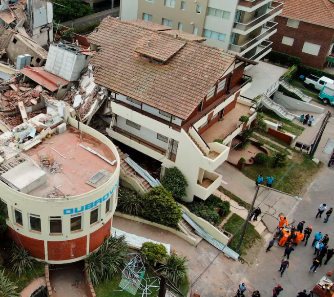 Por las fuertes lluvias en la zona se suspendió el operativo rescate en Gesell