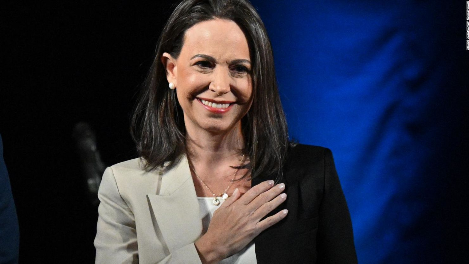 Corina Machado pidió por los refugiados en la Embajada Argentina