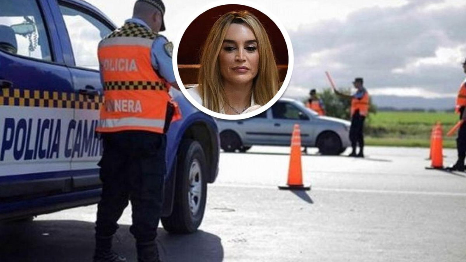 Escándalo de Fátima Flórez en un control de la Policía caminera en Carlos Paz