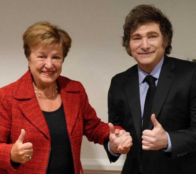 Exitosa reunión en Washington entre Milei y Kristalina Giorgieva del FMI