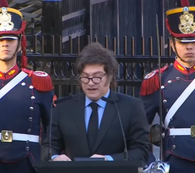 Nube de palabras del discurso de Javier Milei: "Malvinas" fue lo más mencionado, pero no faltó la "casta"