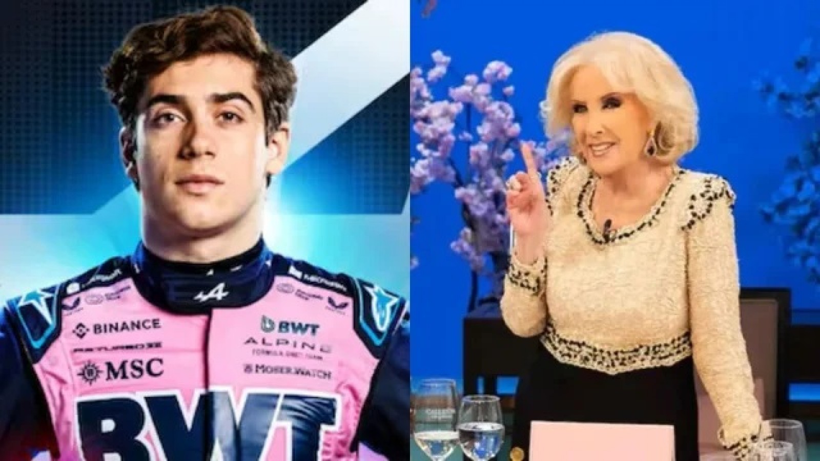 El curioso pedido de Franco Colapinto a Mirtha Legrand en redes sociales