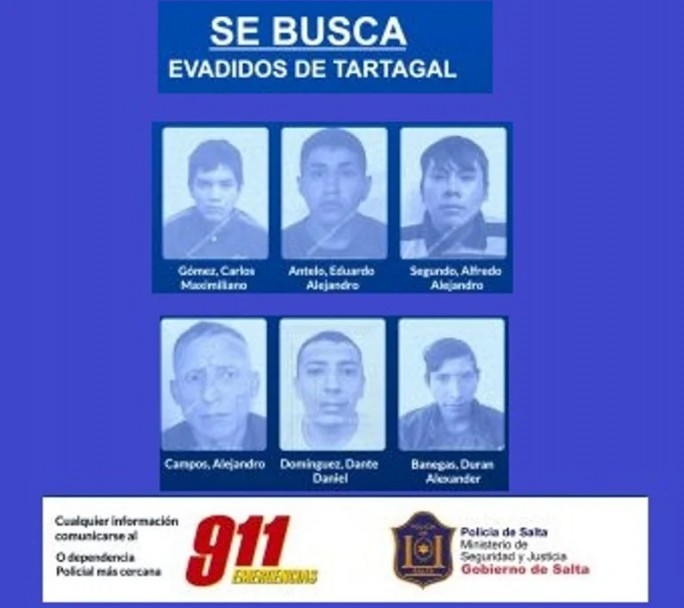 Masiva fuga en una comisaría de Salta: Siete detenidos escaparon y buscan intensamente a seis prófugos