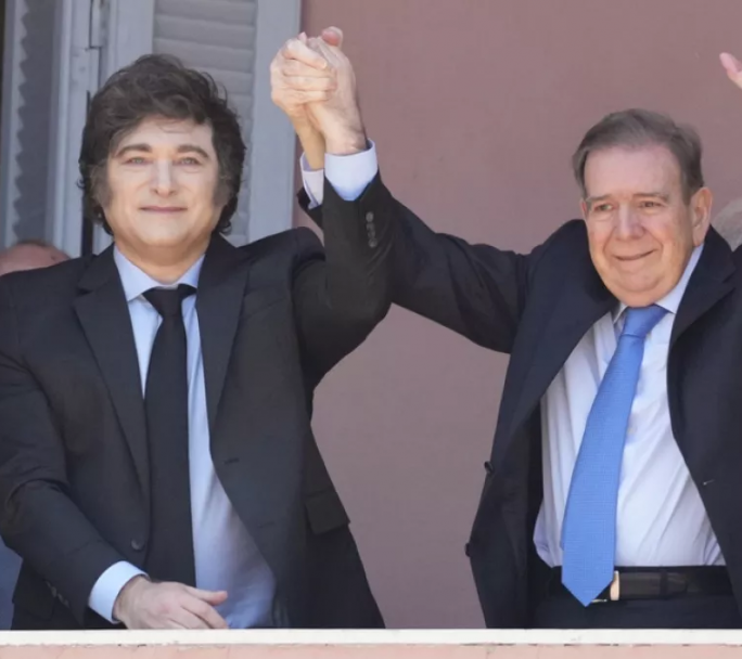 En Madrid, Milei se reunió con Edmundo Gonzalez Urrutia