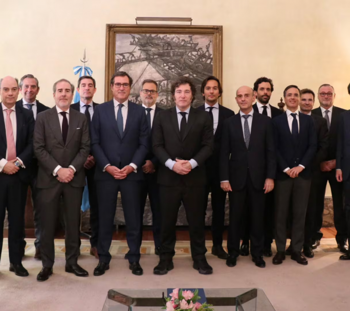 Ante un grupo de empresarios en España, Milei presentó la nueva era económica argentina