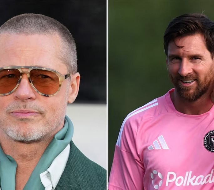 Brad Pitt y Damson Idris debaten sobre Messi: "Es como un alien"
