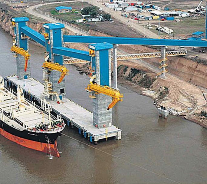 El puerto de Rosario es uno de los motores de la economía de Santa Fe